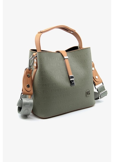 Just Polo Kadın Yeşil Taba 3 Gözlü Su Geçirmez Çapraz Ve Omuz Çantası 22 X 20 Cm Yeşil - Taba 45019058