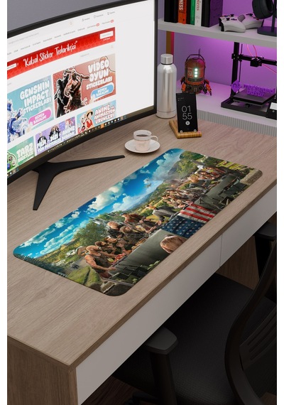 Far Cry Kaymaz Dikişli Kauçuk Oyuncu Mousepad V1 - 70x30 Xl Gaming Mouse Pad Fare Altlığı