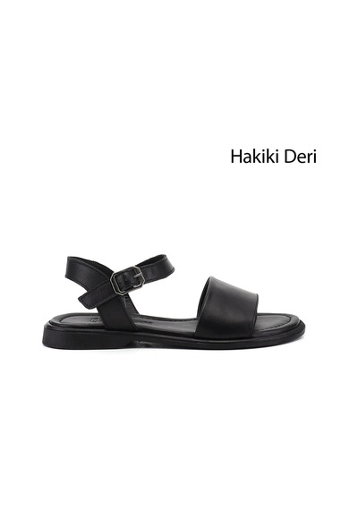 Gönderi(R) Gönderi R Kadın Siyah Bilek Bağlı Hakiki Deri Sandalet Dyza75645260