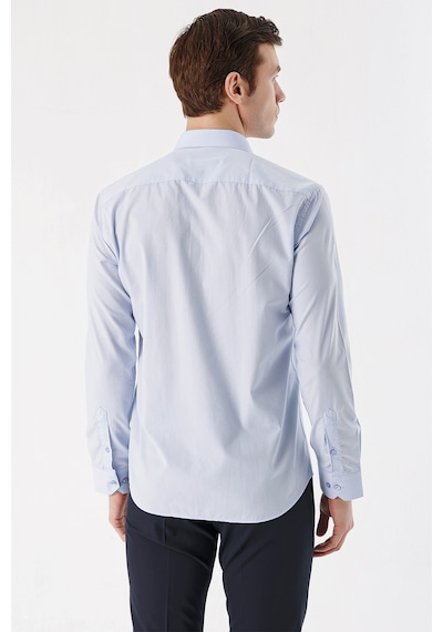 MORVEN  Erkek A. MAVİ Basic Slim Fit Gömlek Çok Renkli