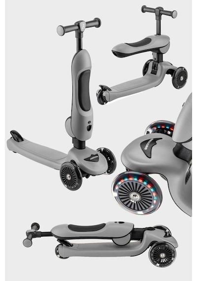 Wellgro Easy Go Oturaklı Ve Işıklı Scooter, Gri
