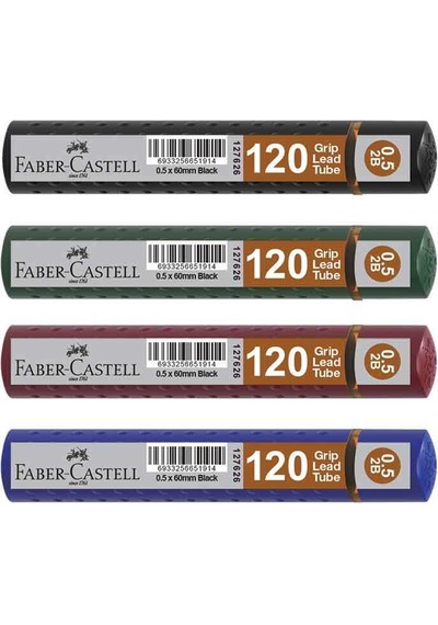 Faber Grip Serisi Min 0.5mm 2b 60mm 120 Li Tüp Yeşil 5090127630000