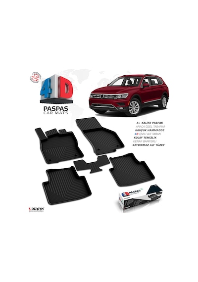 Vw Tiguan 4D Havuzlu Paspas 2016 Ve Üzeri  A+Kalite