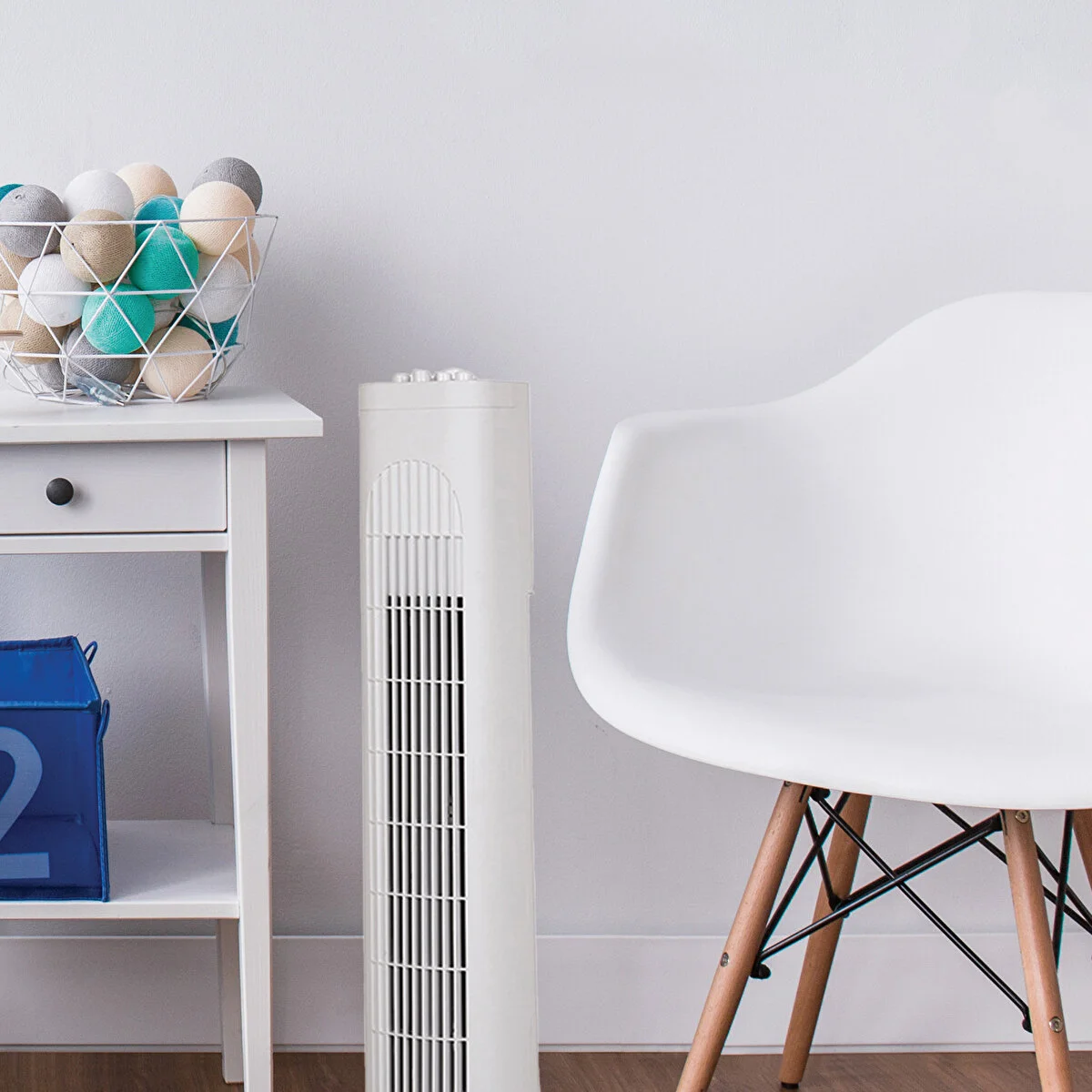45w Kule Tipi Vantilatör Beyaz 76 Cm, 2 Yöne Salınımlı, Zaman Ayarlı Sessiz Vantilatör
