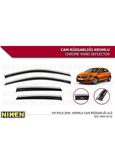 Niken Volkswagen Polo 2018 Kromlu Cam Rüzgarlığı 4 Lü