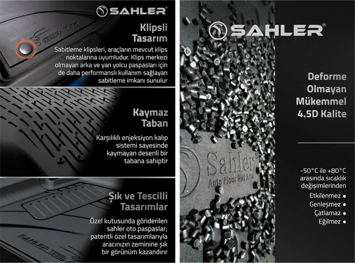 Sahler Opel Frontera Hybrid 2025+ /citroen C3 Aircross Hybrid 2025+ 4,5d Havuzlu Paspas