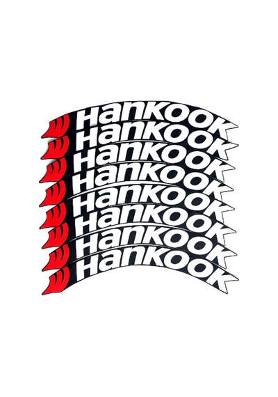 Lastik Yazısı / Araba Lastik Yazısı / Tire Text Hankook 8 Li Set + Yapıştırıcı+zımpara