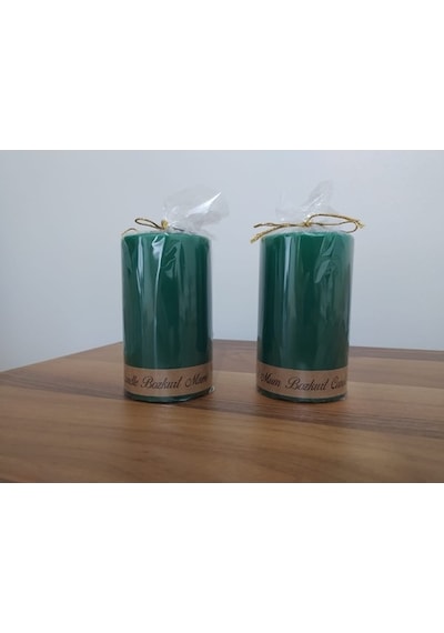Bozkurt 7*12 Cm Silindir Mum 2' Li Yeşil Set (471575283)