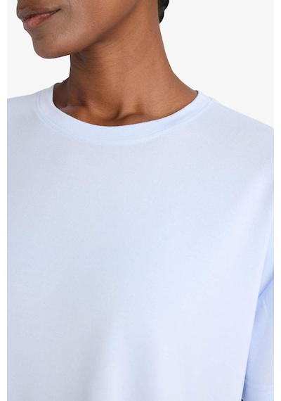 DeFactoFit Oversize Geniş Kalıp Bisiklet Yaka Sporcu Modal Kısa Kollu Tişört E2932AX25SMBE337