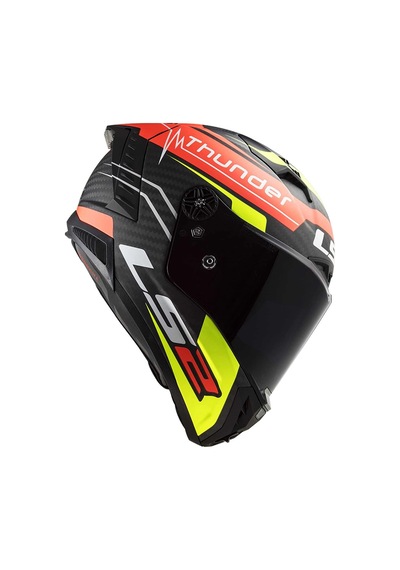 Ls2 Thunder Karbon Attack Mat Kırmızı-neon Sarı Kask Mat Kırmızı