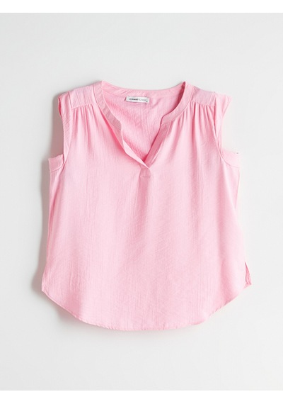 Lcwaıkıkı Classic Pembe Kaçık Yaka Bluz