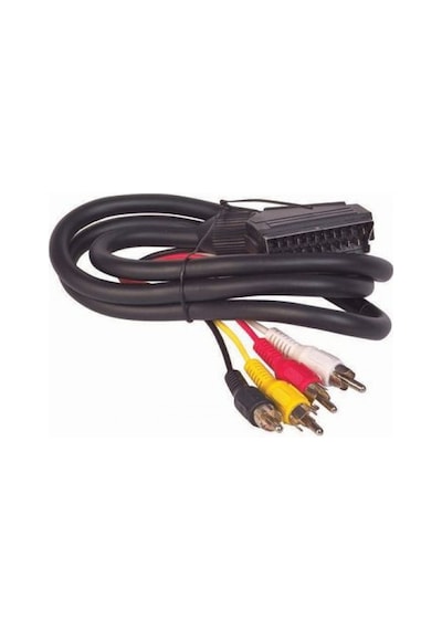 Scart To 4Rca Tos Skart Görüntü Ses Kablosu 4826P Erkek Erkek Sca
