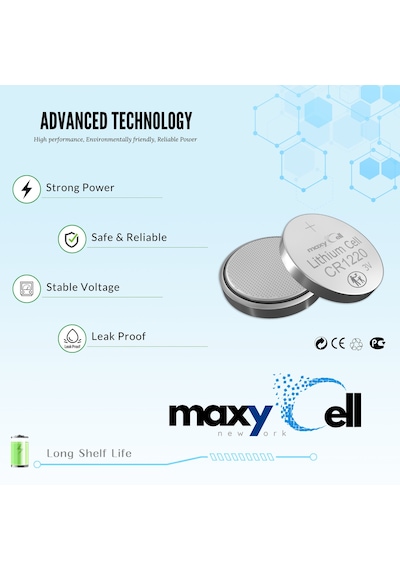 Maxycell 6 Adet Cr1220 Dl1220 1220 Lır1220 3v Maxycell Lityum Pil Lityum Düğme Pil