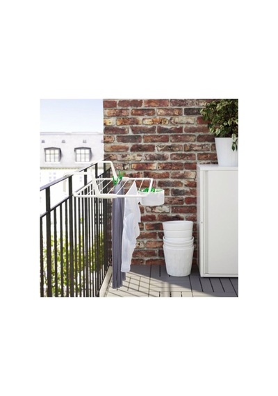Askılık Balkon Kenarı Kurutmalık 77 Cmx40 Cm X 49 Cm Beyaz - 747791135 Beyaz