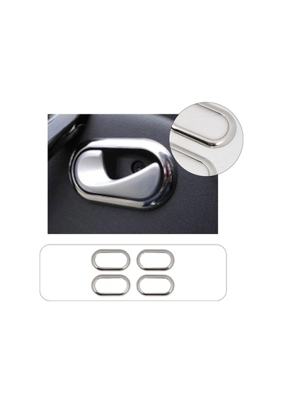 Renault Megane 2 Uyumlu 2003-2008 Krom İç Kapı Kolu Çerçevesi 4 Parça Paslanmaz Çelik