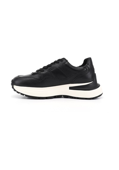 Gönderi(R) Gönderi R Erkek Siyah Bağcıklı Hakiki Deri Comfort Sneaker Ddma80338314