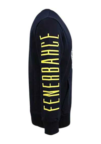 Fenerium Fenerbahce Çocuk Marineblau Tribünü Pinsel Detaylierte Herren Sweat Lacivert