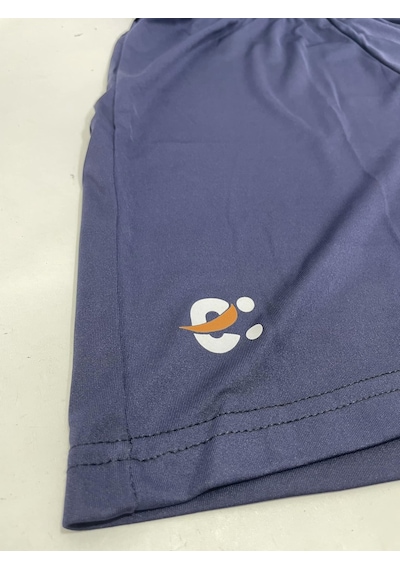 Baskılı Unisex Lacivert Polyester Şort L Beden Mavi