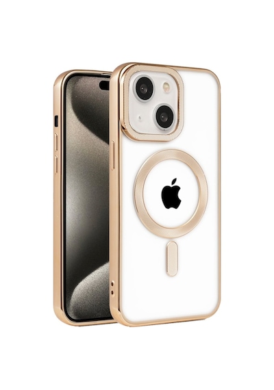 Apple Uyumlu iPhone 15 Magsafe Özellikli Pure Kılıf Gold