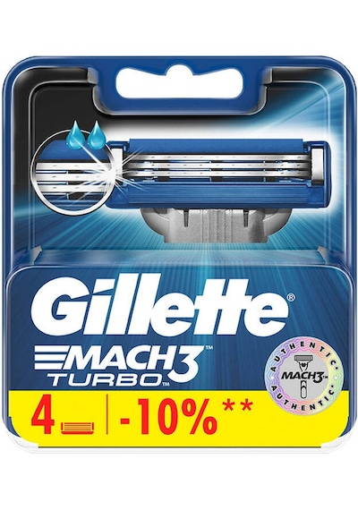 Gillette Mach3 Turbo Yedek Başlık 4'lü