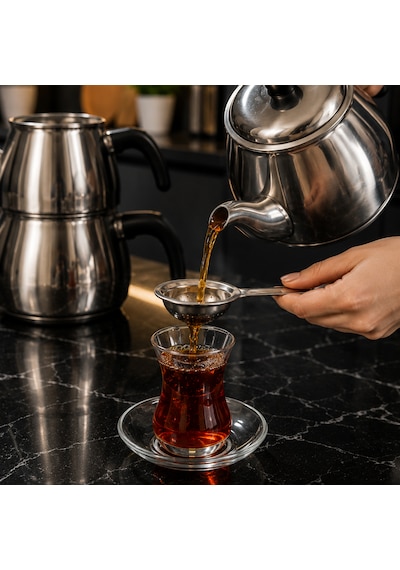 Porsima Paslanmaz Çelik Çay Süzgeci - 12cm