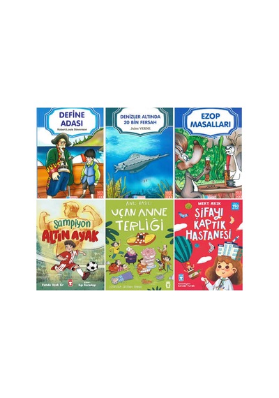 1.2.ve 3.sınıf Şampiyon Altın Ayak,uçan Anne Terliği,şifayı Kaptık Hastanesi.6 Kitap Set