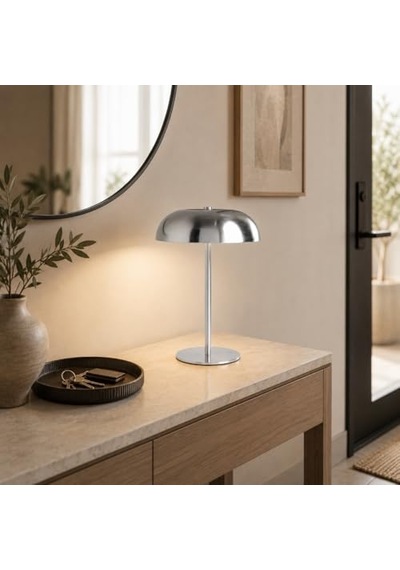 Tr Modern Mantar Tasarımlı Masa Lambası, Beyaz Dekoratif Led Masaüstü Aydınlatma, Şık Gece Lambası, Komodin, Ç