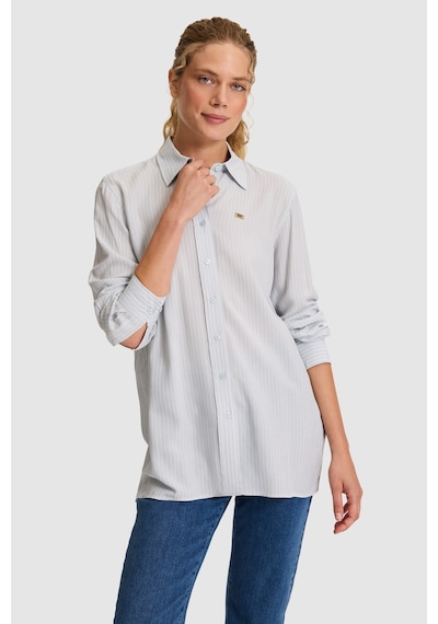 U.s. Polo Assn. Kadın Açık Mavi Gömlek Desenli 50324758-vr003 Acık Mavı