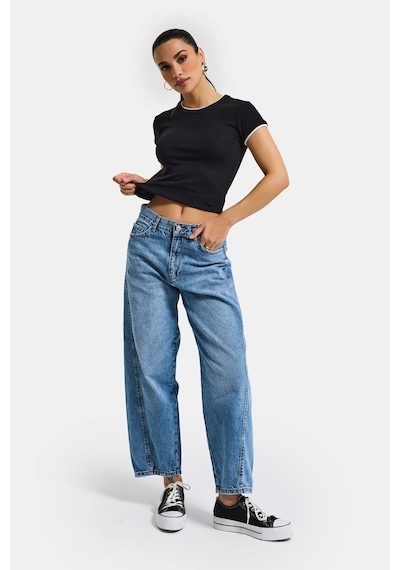 Itsbasic Kadın Mavi Renk 4s6-4 Carrot Fit Rahat Kesim İç Boy 67cm %100 Koton Denim Jean Itsbasic Kadın Mavi Renk 4s6-4 Carrot Fit Rahat Kesim İç Boy 67cm %100 Koton Denim Jean