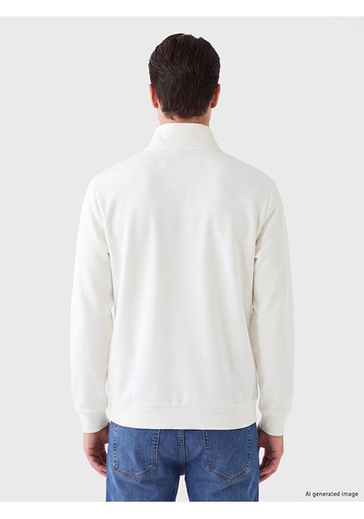 LC Waikiki Lc Waıkıkı Ekru Dik Yaka Erkek Sweatshirt