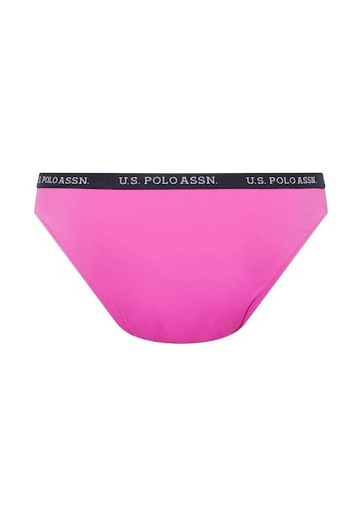 U.S. Polo Assn. Kadın Pembe Kalın Kenarlı Lastikli Bikini Alt Pembe