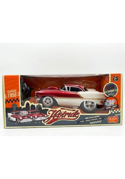 1907 Chevrolet Bel Air Tasarımlı Kumandalı 2.4GHz 6 Fonksiyonlu 1:18 Ölçekli Klasik Model Araba