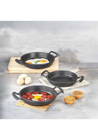 Deconox 3'lü Döküm Sahan Seti, 3'lü Yumurta, Omlet Tavası, 3 Boy Döküm Siyah Granit Sahan Tava 22cm-20cm-18cm Sku: Smg8690010570123 Açık Gri Deconox 3'lü Döküm Sahan Seti, 3'lü Yumurta, Omlet Tavası, 3 Boy Döküm Siyah Granit Sahan Tava 22cm-20cm-18cm Sku: Smg8690010570123 Açık Gri