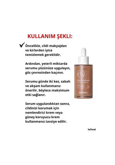 Medipeel Hyal Kombucha Tea-tox Ampoule 50 Ml %70 Kombucha Ve Seramid Içeren Canlandırıcı Ampul
