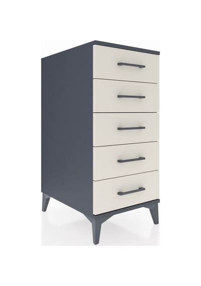 Kronos Komodin 5 Çekmeceli 44x59x96 Antrasit-aytaşı Antrasit