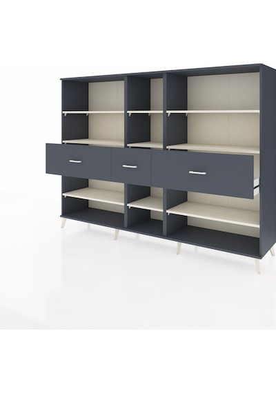 Hyperion Dolap 9 Raflı 3 Çekmeceli 220x44x163 Antrasit-aytaşı/an Antrasit-aytaşı/antrasit Hyperion Dolap 9 Raflı 3 Çekmeceli 220x44x163 Antrasit-aytaşı/an Antrasit-aytaşı/antrasit