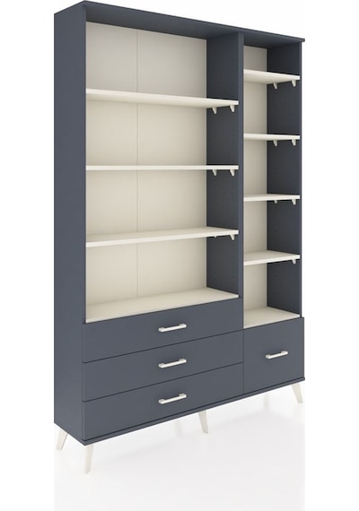 Arges Dolap 9 Raflı 4 Çekmeceli 132x30x195 Antrasit-aytaşı/antrasit Aytası/antrasıt Arges Dolap 9 Raflı 4 Çekmeceli 132x30x195 Antrasit-aytaşı/antrasit Aytası/antrasıt