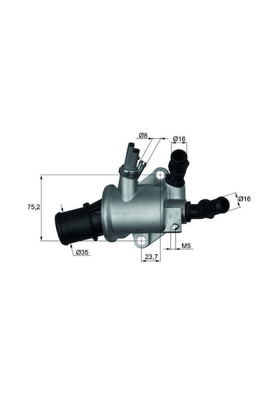 Termostat - Fiat Croma, Grande Punto, Sedici, 159, Brera - Mahle-tı14388