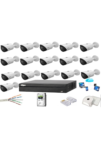 Dahua 16 Kameralı 2 Mp Starlight Ip Güvenlik Kamera Seti