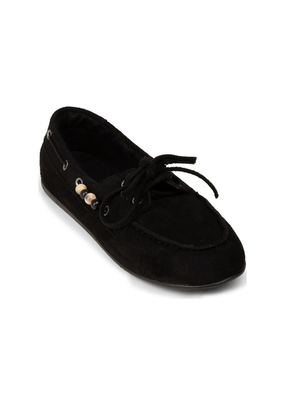 Deery Kadın Siyah Bağcıklı Loafer Ayakkabı - K2903zsyhm01