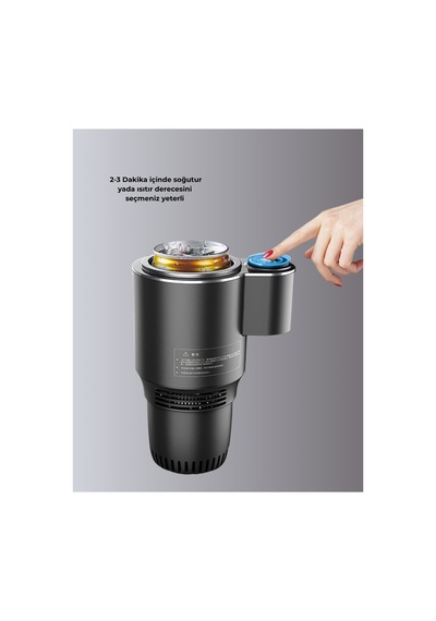 Akıllı Araç Bardaklığı Isıtma Soğutma 60 C Sarı