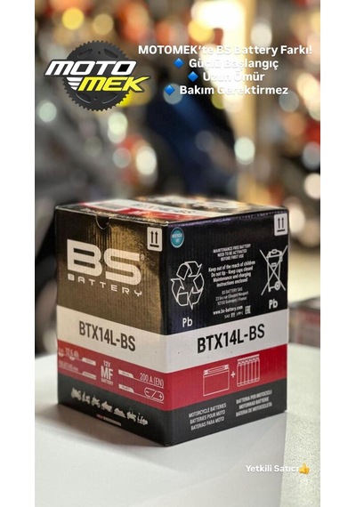 Bs Battery Btx14l-bs Motosiklet Aküsü Ytx14l