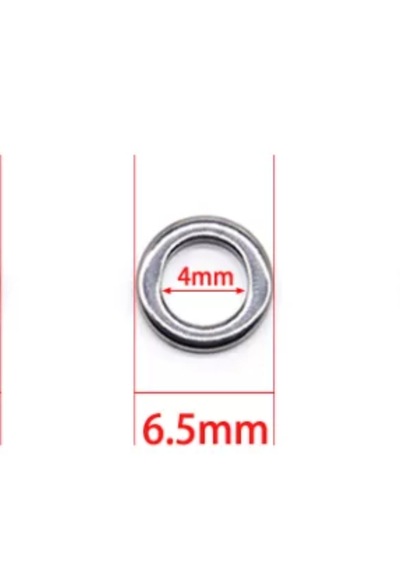 Solid Halka - 6,4 Mm - Jig Assist İğne Bağlantı Halkası - 10 Adet