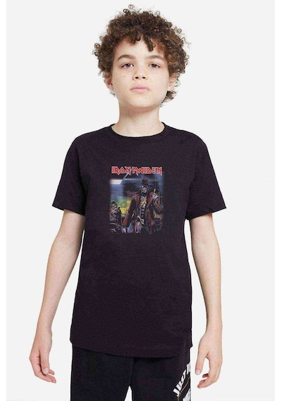 Tshirthane Maıden Eddıe Somewhere In Baskılı Unisex Çocuk Siyah T-Shirt