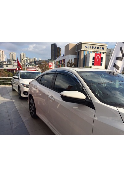 Honda Cıvıc Fc5 Uyumlu 2016-2021 Cam Rüzgarlığı Krom Çıtalı