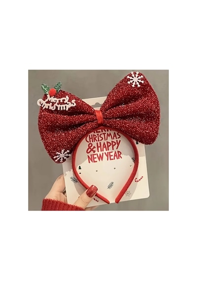 Yeni Yıl Ve Noel Taçları Saç Aksesuarları Kırmızı