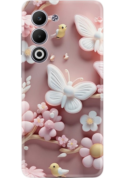 Oppo A5 Kılıf Boutique Baskılı Resimli Pembe Kelebekler Pcode -088