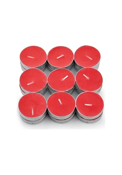 Kırmızı Tealight Mum 10 Adet Karışık
