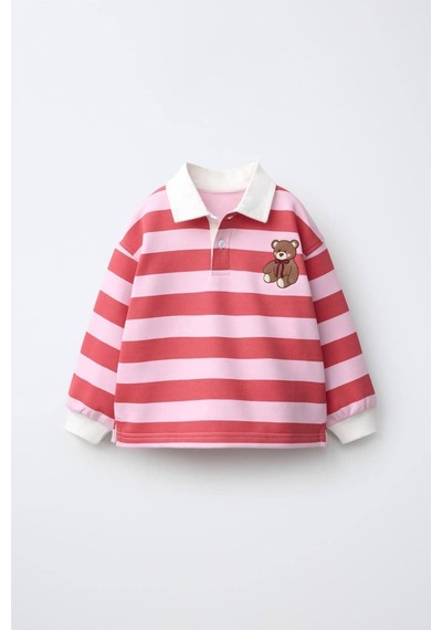 Poala Kids Milano Ayı Nakışlı Polo Çok Renkli