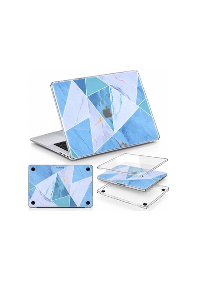 Macbook Pro M1-m2 Kılıf A2338 İle Uyumlu Koruyucu Sticker Laptop Kaplama Marble14 Gri Belirtilmemiş